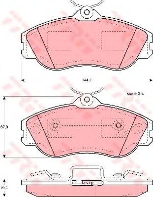 Комплект тормозных колодок, дисковый тормоз TRW GDB815