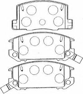 Комплект тормозных колодок, дисковый тормоз AISIN A2N044