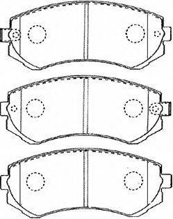 Комплект тормозных колодок, дисковый тормоз AISIN B1N018