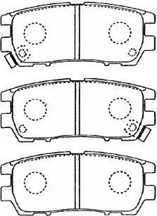 Комплект тормозных колодок, дисковый тормоз AISIN D2N037