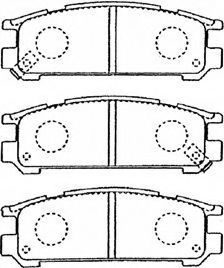 Комплект тормозных колодок, дисковый тормоз AISIN F2N012