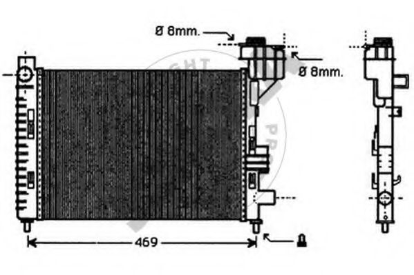 Радиатор, охлаждение двигателя SOMORA 175040
