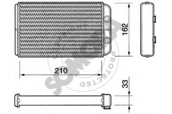 Теплообменник, отопление салона SOMORA 082350