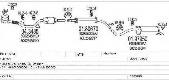 Система выпуска ОГ MTS C380790010838