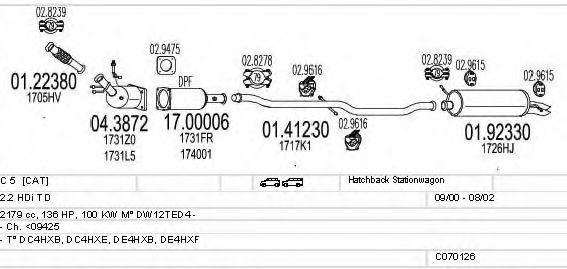 Система выпуска ОГ MTS C070126001053