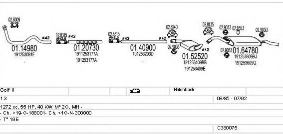 Система выпуска ОГ MTS C380075002869