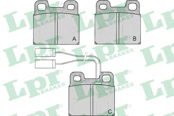 Комплект тормозных колодок, дисковый тормоз LPR 05P030
