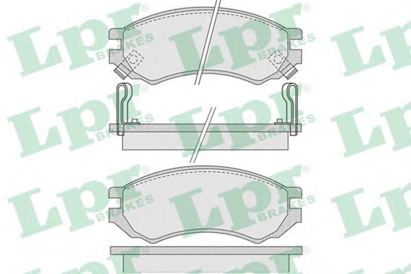 Комплект тормозных колодок, дисковый тормоз LPR 05P1008