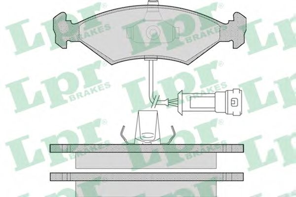 Комплект тормозных колодок, дисковый тормоз LPR 05P1087