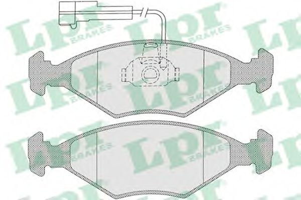 Комплект тормозных колодок, дисковый тормоз LPR 05P1204