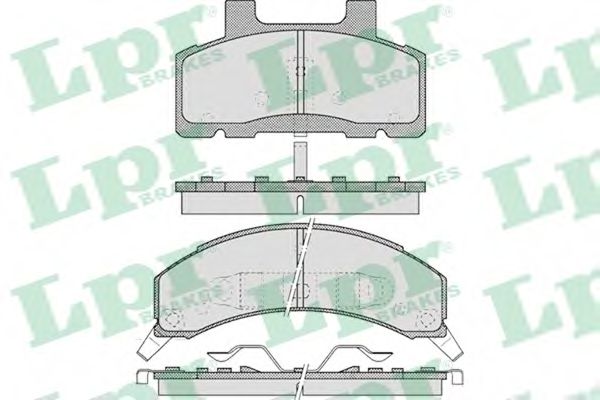 Комплект тормозных колодок, дисковый тормоз LPR 05P460