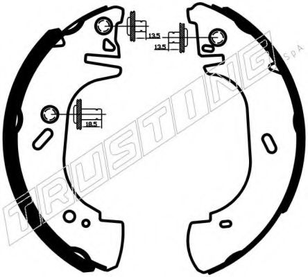 Комплект тормозных колодок TRUSTING 040.136