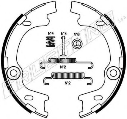 Комплект тормозных колодок, стояночная тормозная система TRUSTING 046.221K