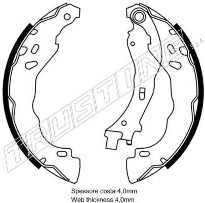 Комплект тормозных колодок TRUSTING 022.037