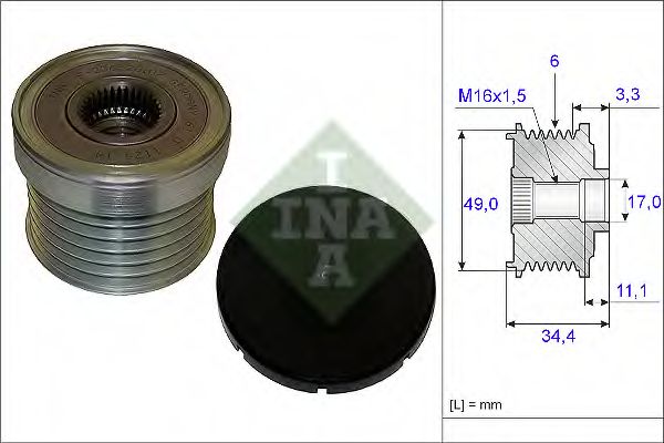 Механизм свободного хода генератора INA 535 0183 10