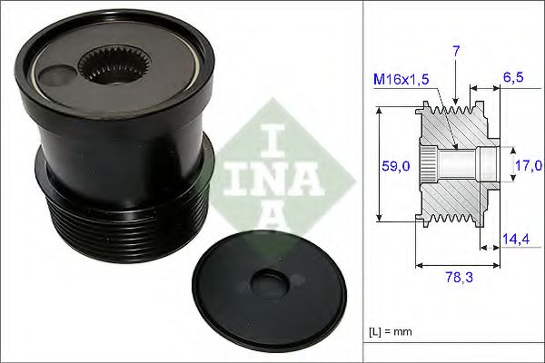 Механизм свободного хода генератора INA 535 0120 10