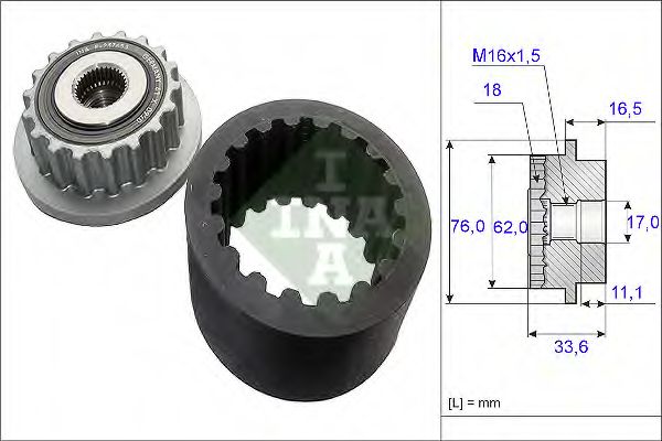 Комплект эластичной муфты сцепления INA 535 0186 10