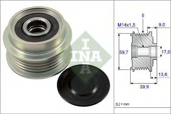 Механизм свободного хода генератора INA 535 0199 10