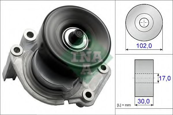 Натяжная планка, поликлиновой ремень INA 534 0350 10