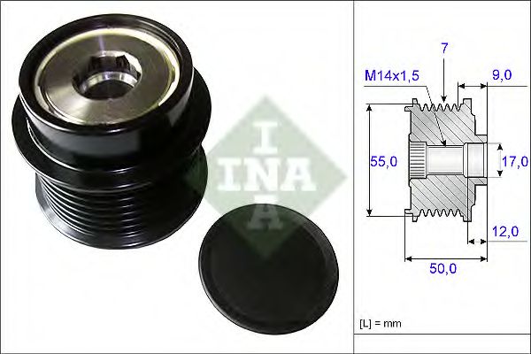 Механизм свободного хода генератора INA 535 0198 10