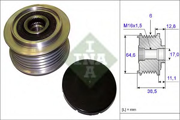 Механизм свободного хода генератора INA 535 0201 10