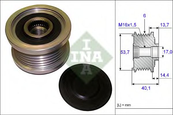 Механизм свободного хода генератора INA 535 0202 10