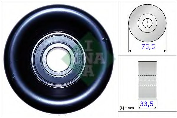 Натяжной ролик, поликлиновой  ремень INA 531 0827 10