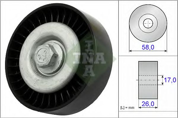 Паразитный / ведущий ролик, поликлиновой ремень INA 532 0669 10