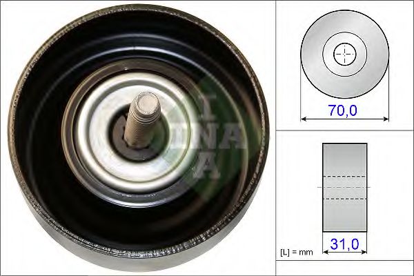 Паразитный / ведущий ролик, поликлиновой ремень INA 532 0614 10