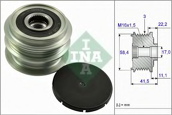 Механизм свободного хода генератора INA 535 0269 10