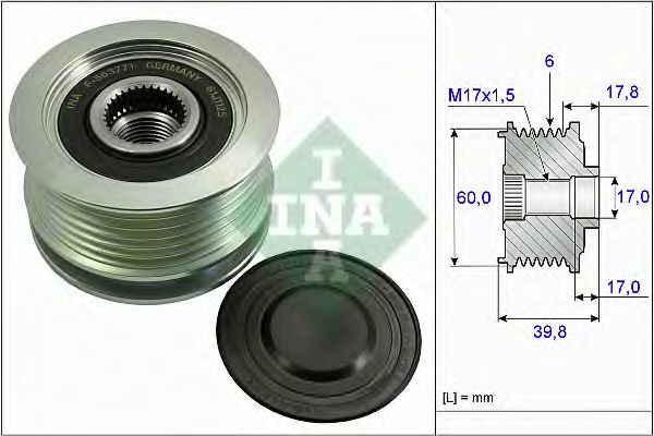 Механизм свободного хода генератора INA 535 0267 10