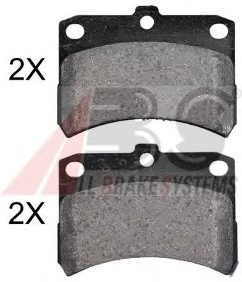 Комплект тормозных колодок, дисковый тормоз A.B.S. 37168 OE