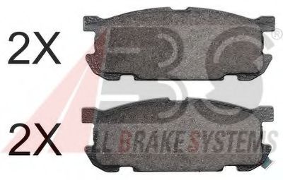 Комплект тормозных колодок, дисковый тормоз A.B.S. 23877