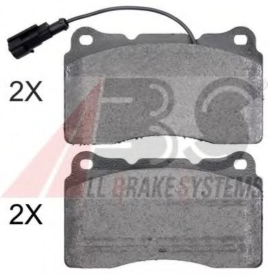 Комплект тормозных колодок, дисковый тормоз A.B.S. 37884 OE