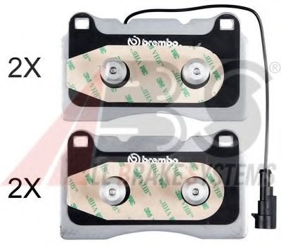 Комплект тормозных колодок, дисковый тормоз A.B.S. 37884S