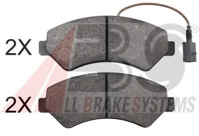 Комплект тормозных колодок, дисковый тормоз A.B.S. 37908
