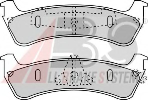 Комплект тормозных колодок, дисковый тормоз A.B.S. 38667