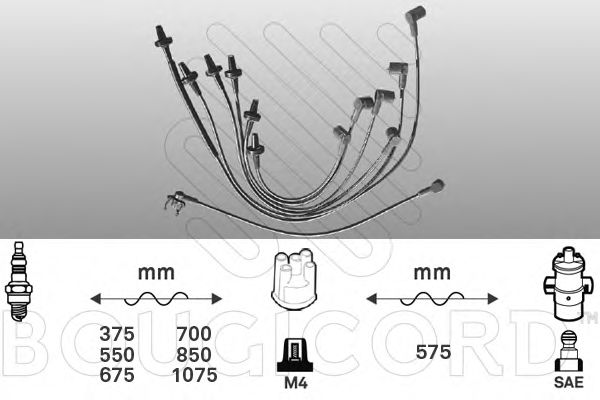 Комплект проводов зажигания BOUGICORD 2413