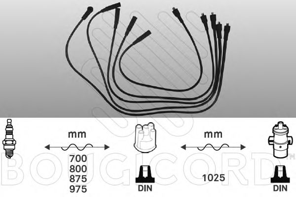 Комплект проводов зажигания BOUGICORD 2445