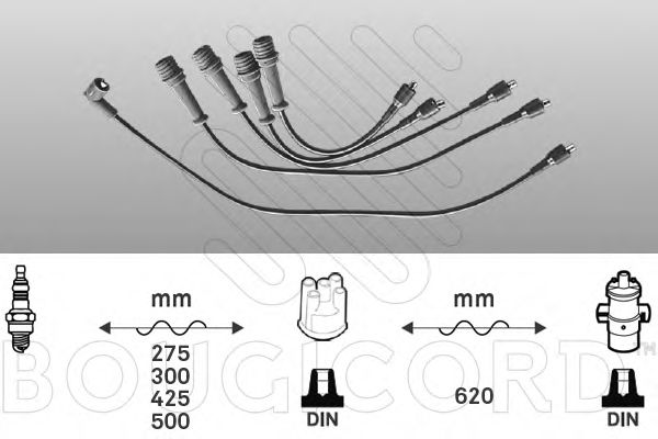 Комплект проводов зажигания BOUGICORD 3175