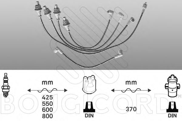 Комплект проводов зажигания BOUGICORD 3192