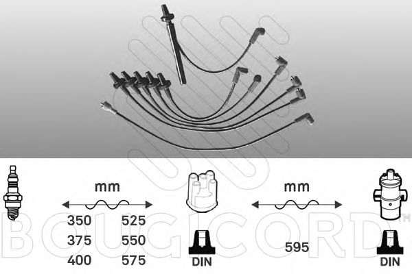 Комплект проводов зажигания BOUGICORD 3497