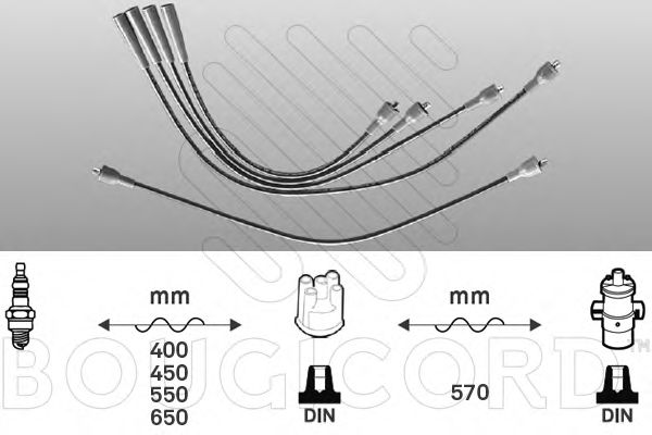 Комплект проводов зажигания BOUGICORD 4020