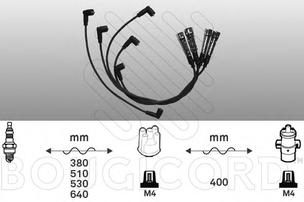Комплект проводов зажигания BOUGICORD 9436