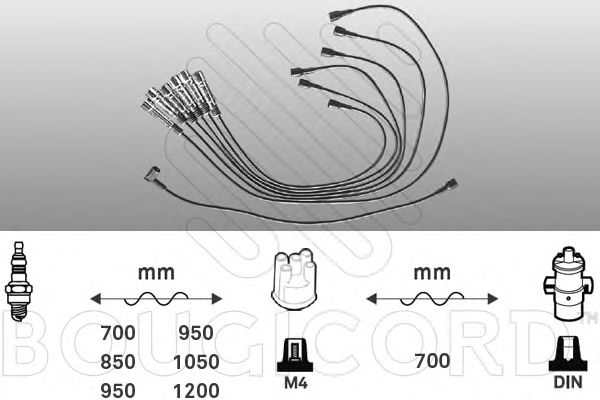 Комплект проводов зажигания BOUGICORD 4115