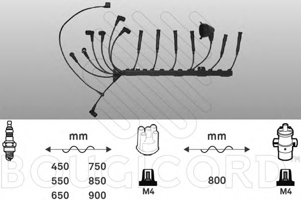 Комплект проводов зажигания BOUGICORD 4171