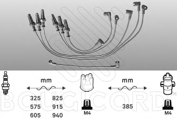 Комплект проводов зажигания BOUGICORD 4319