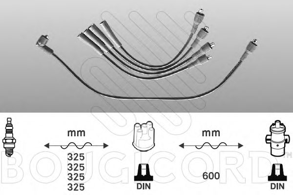 Комплект проводов зажигания BOUGICORD 4404