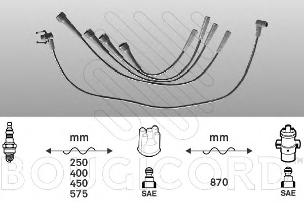 Комплект проводов зажигания BOUGICORD 4474