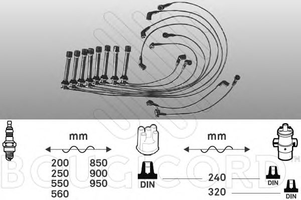 Комплект проводов зажигания BOUGICORD 7199